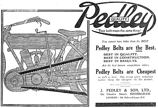 Pedley Motorcycle Belts - Pedley Belts                           