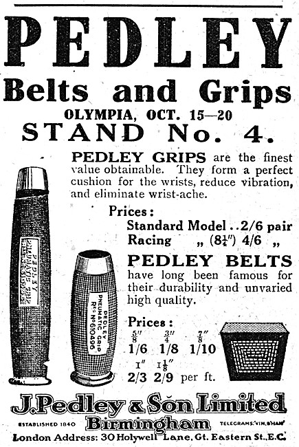 Pedley Motorcycle Belts & Grips                                  