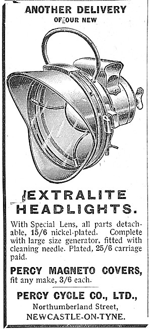 Percy Extralite Motor Cycle Headlights                           