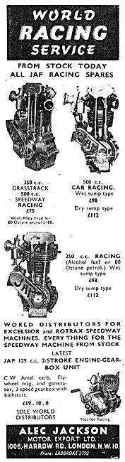 Alec Jackson World Racing Service JAP Engines                    