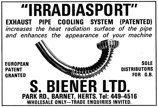 Biener Irradiasport Exhaust Pipe Cooling System                  