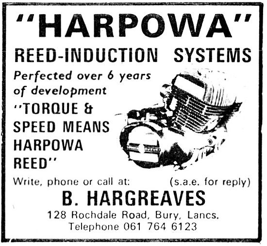 B.Hargreaves HARPOWA Reed Induction Systems                      
