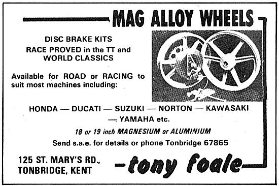 Tony Foale Mag Alloy Motor Cycle Wheels                          