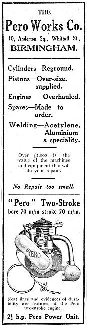 Pero Engines For Motor Cycles 1922                               
