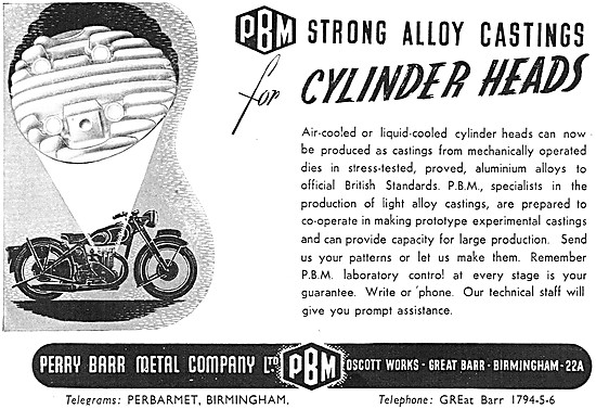 Perry Barr Light Alloy Castings For Motor Cycles                 