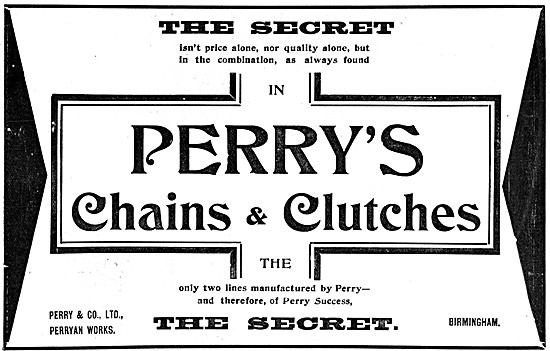 Perry Motor Cycle Chains & Clutches                              