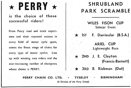 Perry Motor Cycle Chains                                         