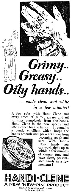 Handi-Clene Hand Cleanser 1930 Advert                            