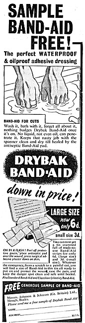 Johnson & Johnson Drybak Band-Aid Dressings                      