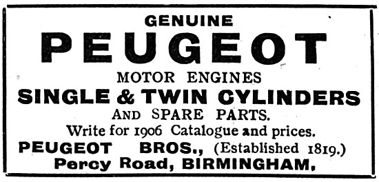 Peugeot Engines 1906                                             