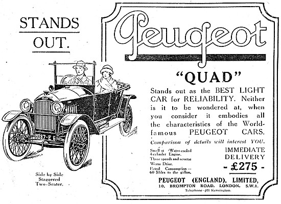 1921 Peugeot Quad Light Car                                      
