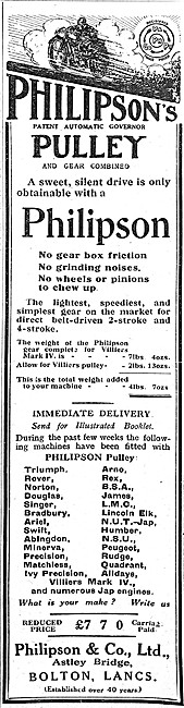 1921 Philipsons Automatic Governer Pulley - Philipson Pulley     