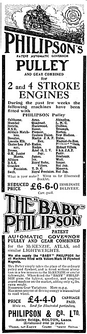 Philipsons Governer Pulley For Two & Four Stroke Engines         
