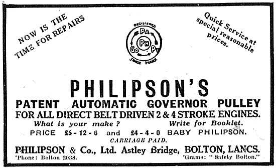 Philipsons Governer Pulley Gear For Motorcycles                  