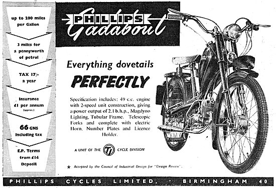 1957 Phillips Gadabout Moped 49cc                                