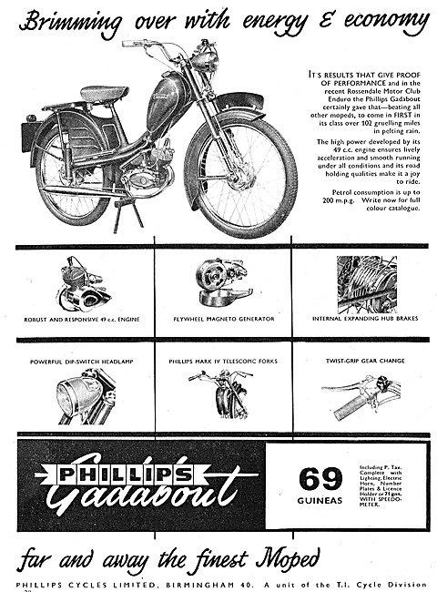 1957 Phillips Gadabout 50cc Moped                                