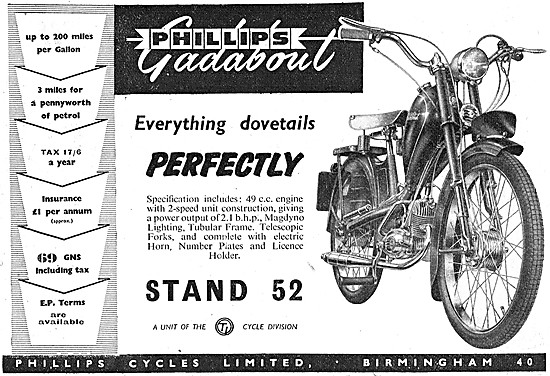 1958 Phillips Gadabout Moped 49 cc                               