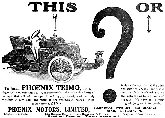 1907 Phoenix Trimo Tricar                                        