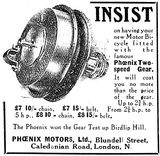 Phoenix Two Speed Motor Cycle Gear                               