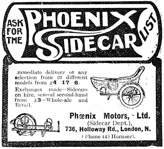 1913 Phoenix Sidecars                                            