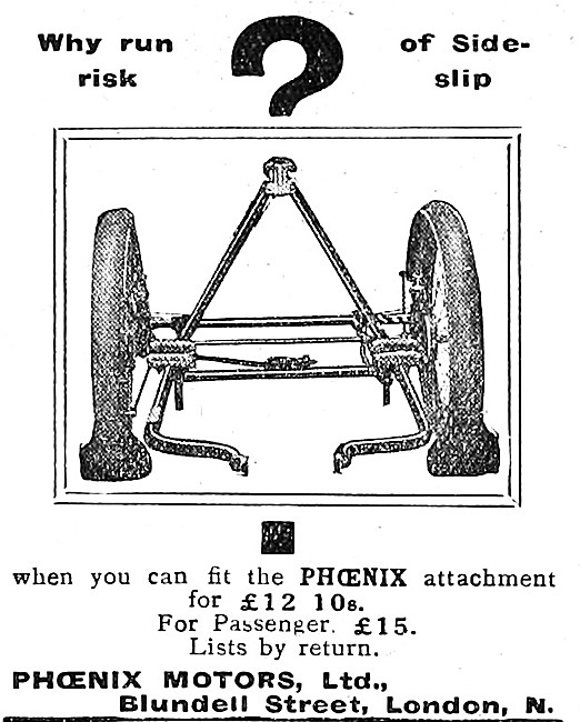 Phoenix Motors Sidecar Anti-Sideslip Attachment 1908             