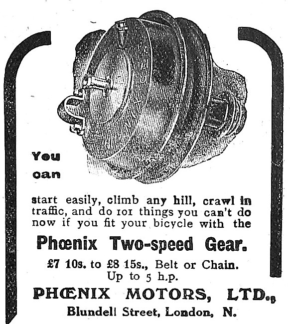 Phoenix Motors Two-Speed Motor Cycle Gearbox                     