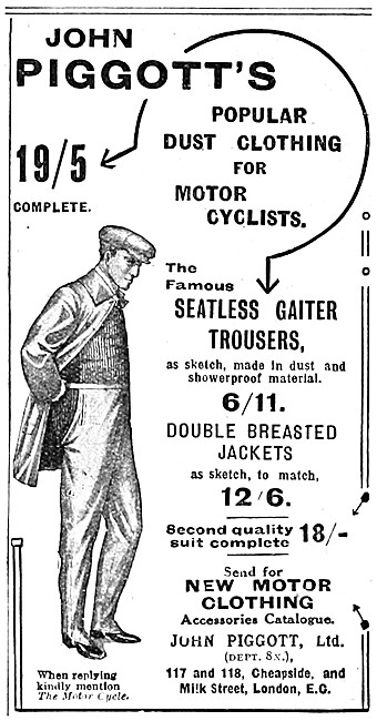 Piggots Seatless Gaiter Trousers 1910 Style                      
