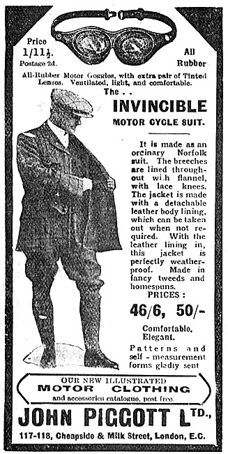 Piggots Rubber Products - Piggot Invincible Motor Cycle Suit     