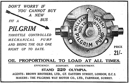 1922 Pilgrim Pumps - Pilgrim Mechanical Lubrication              
