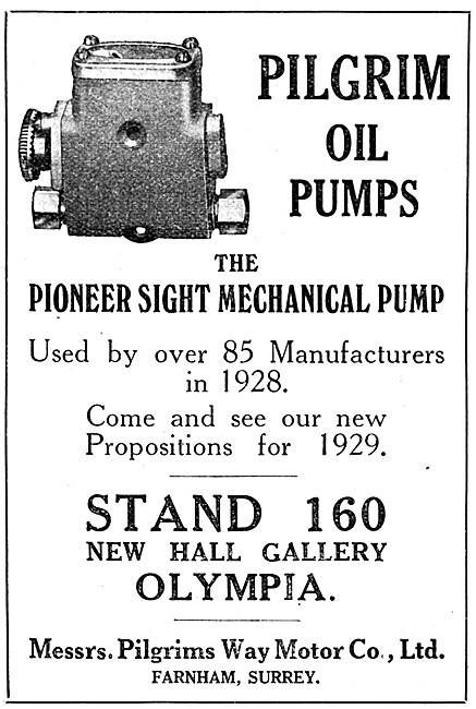 Pilgrim Pumps - Pilgrim Oil Pumps 1928                           