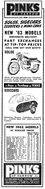 Pinks Of Harrow Motorcycle & Scooter Sales                       