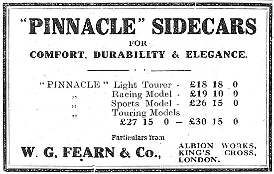 Pinnacle Sidecars                                                