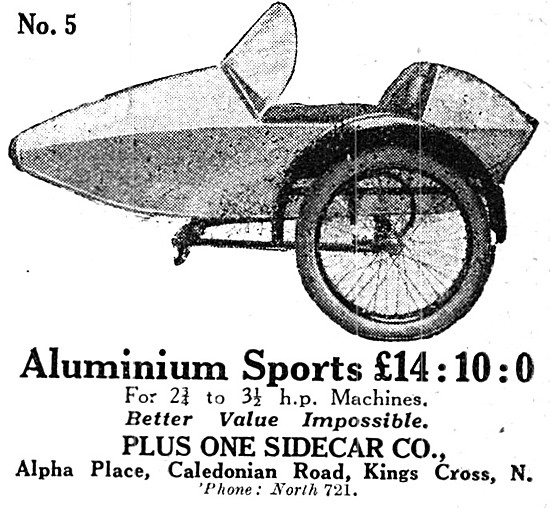 Plus One Sidecars - Plus One Aluminium Sports Sidecar            