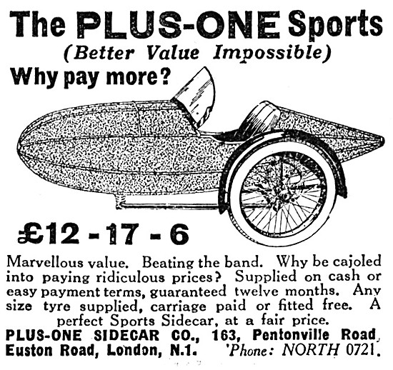 1930 Plus-One Sports Sidecar                                     