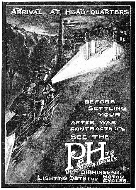 Powell & Hammer Motor Cycle Lights 1918                          