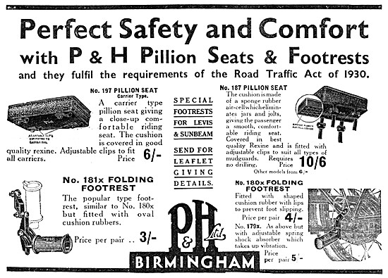 Powell & Hammer Pillion Seats & Footrests                        