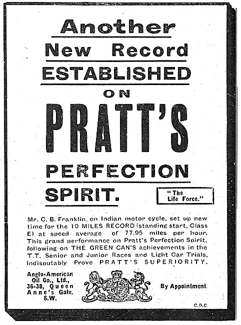 Pratts Perfection Motor Spirit - Pratts Petrol                   