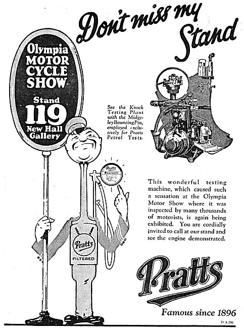 Pratts Motor Spirit - Pratts Petrol 1928 Advert                  