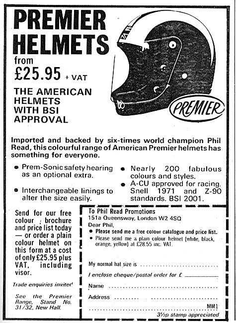 Premier Full Face  Motor Cycle Helmets                           