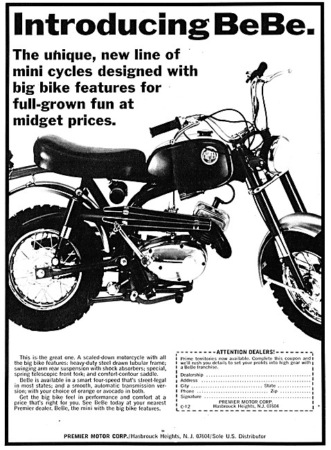 1971 Premier BeBe Mini Moto                                      
