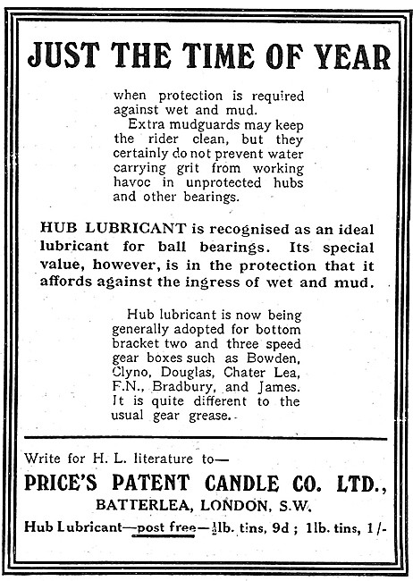 Prices Oil - Prices Hub Lubricant 1912                           