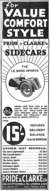 Pride & Clarke Le Mans Sports Sidecars 1936                      