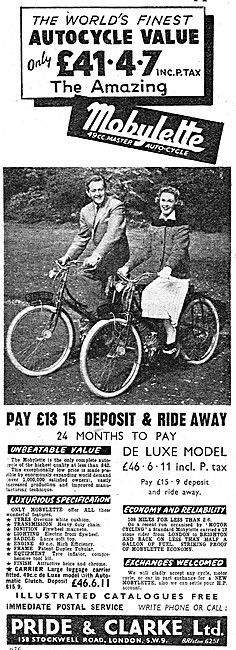 Pride & Clarke Mobylette De Luxe Moped Sales                     
