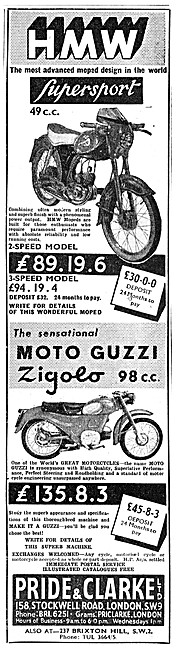 Pride & Clarke Motor Cycle Sales - Moto Guzzi Zigolo In Stock 195