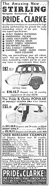 Pride & Clarke Sidecars - Pride & Clarke Stirling Sidecar        