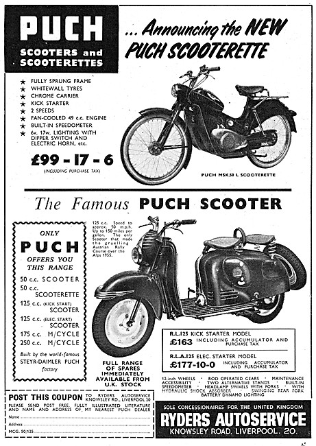 Puch MSK.30 L Scooterette - Puch RL 125                          