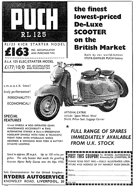 Puch RL 125 Motor Scooter                                        