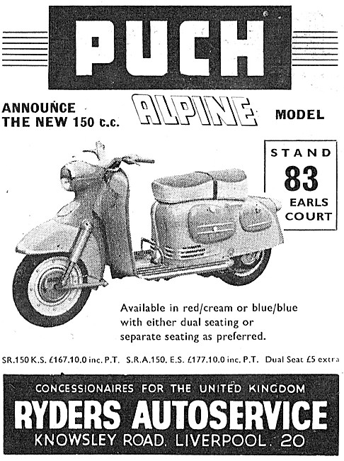 Puch Alpine 150 cc Motor Scooter                                 