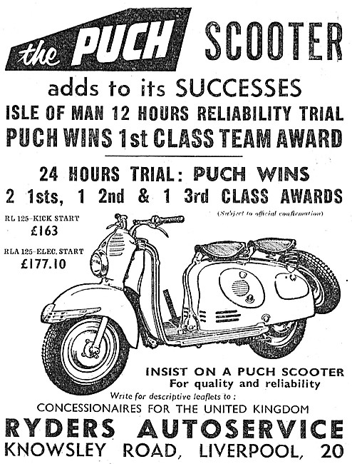 1958 Puch RL125 Motor Scooter                                    