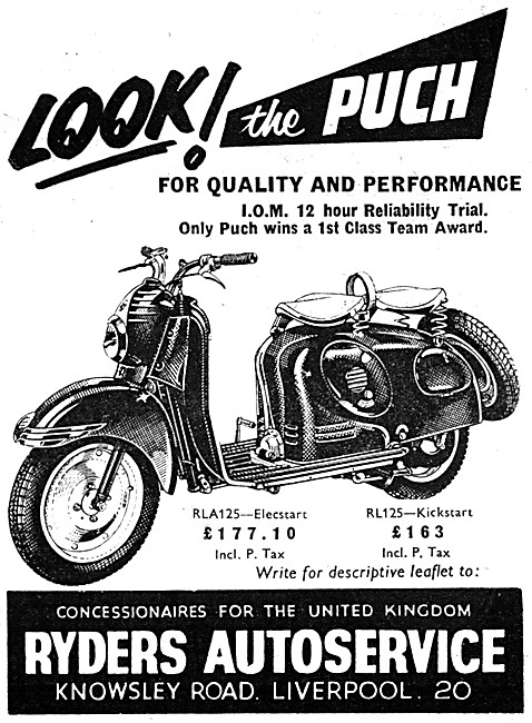 1958 Puch Motor Scooters - Ryders Autoservice                    
